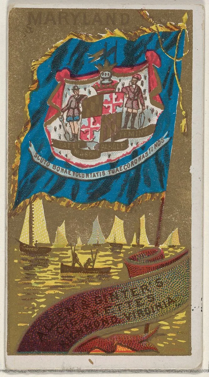 Maryland, from Flags of the States and Territories (N11) for Allen & Ginter Cigarettes Brands — Allen & Ginter