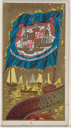 Maryland, from Flags of the States and Territories (N11) for Allen & Ginter Cigarettes Brands