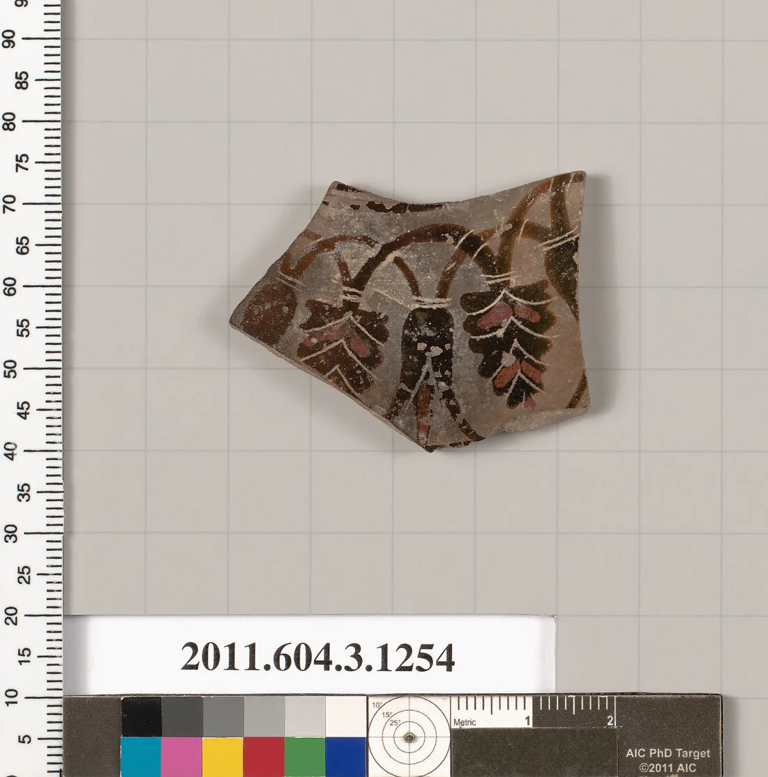 Terracotta fragment of a lekanis lid (covered dish)? — Unknown