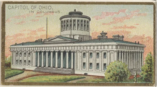 Capitol of Ohio in Columbus, from the General Government and State Capitol Buildings series (N14) for Allen & Ginter Cigarettes Brands