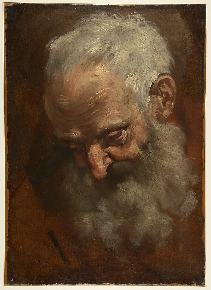 Head of a Bearded Man (Nicodemus) — Giacomo Cavedone