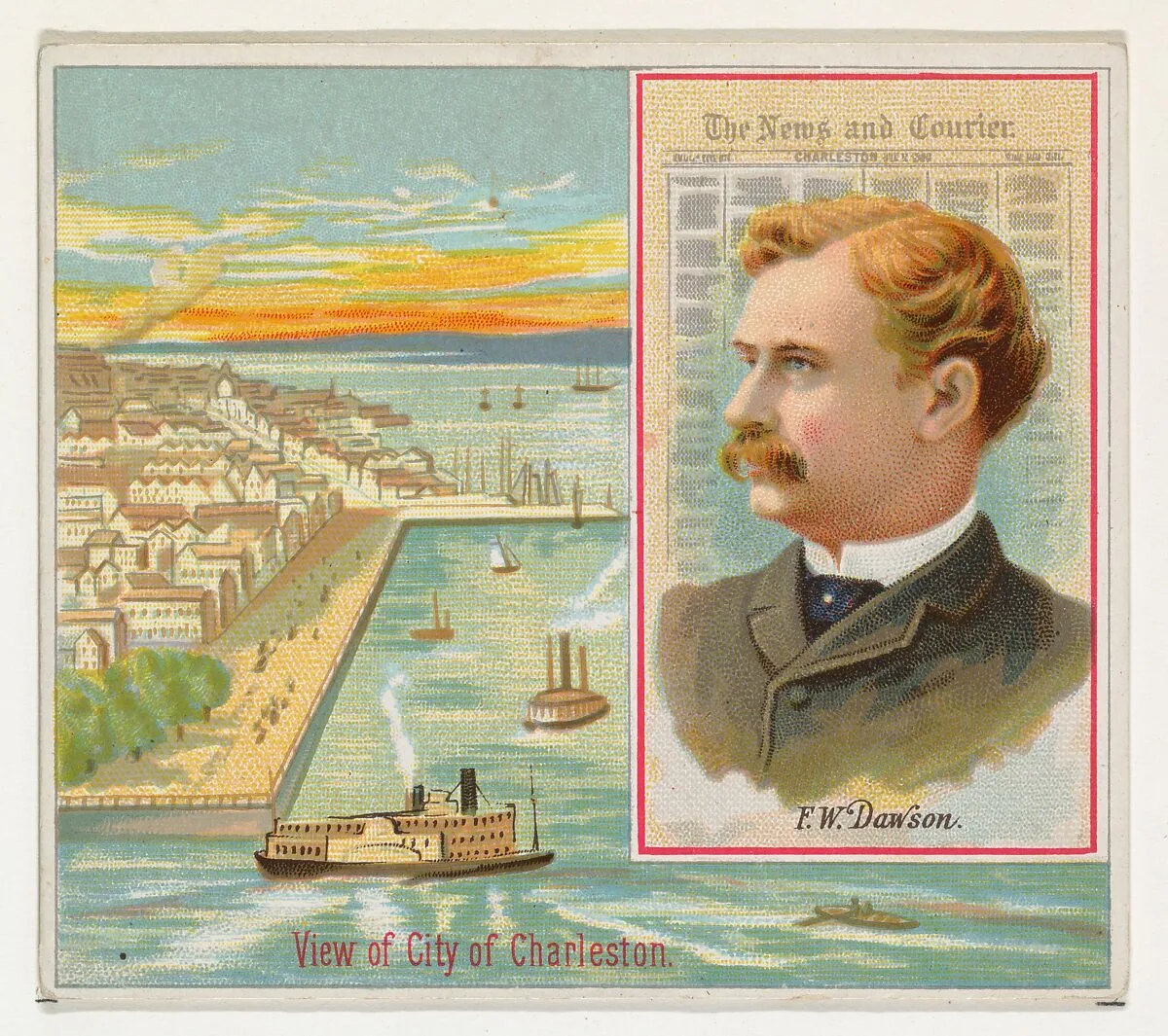 F.W. Dawson, The Charleston News and Courier, from the American Editors series (N35) for Allen & Ginter Cigarettes — Allen & Ginter