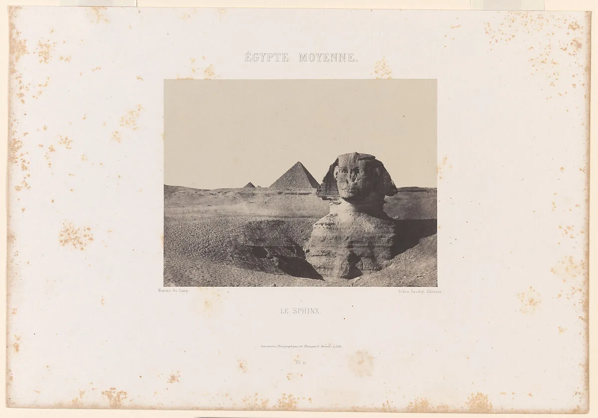 Égypte Moyenne, Le Sphinx — Maxime Du Camp|Gide et Baudry|Imprimerie photographique de Blanquart-Évrard, à Lille