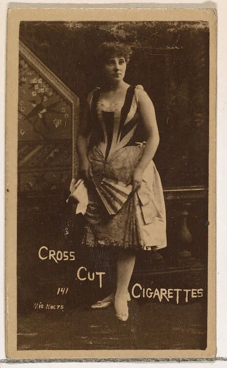 Card Number 141, Miss Nults, from the Actors and Actresses series (N145-1) issued by Duke Sons & Co. to promote Cross Cut Cigarettes — W. Duke, Sons & Co.