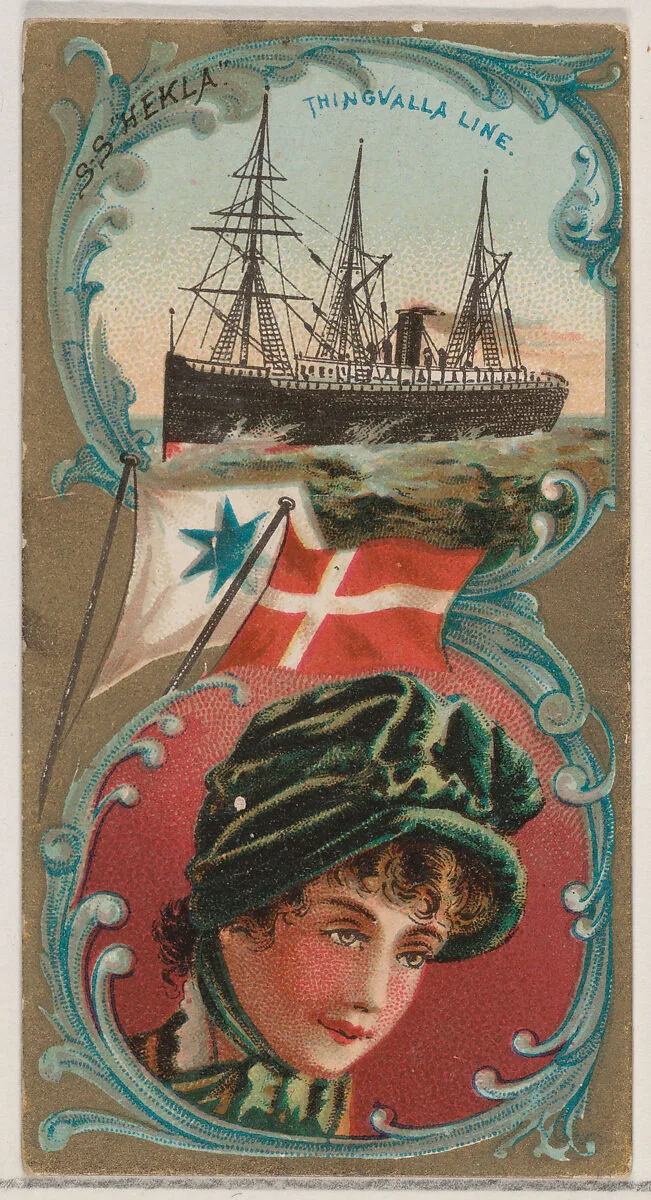 Steamship Hekla, Thingvalla Line, from the Ocean and River Steamers series (N83) for Duke brand cigarettes — W. Duke, Sons & Co.