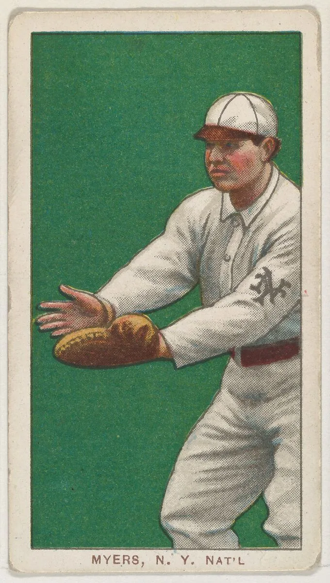 Myers, New York, National League, from the White Border series (T206) for the American Tobacco Company — American Tobacco Company