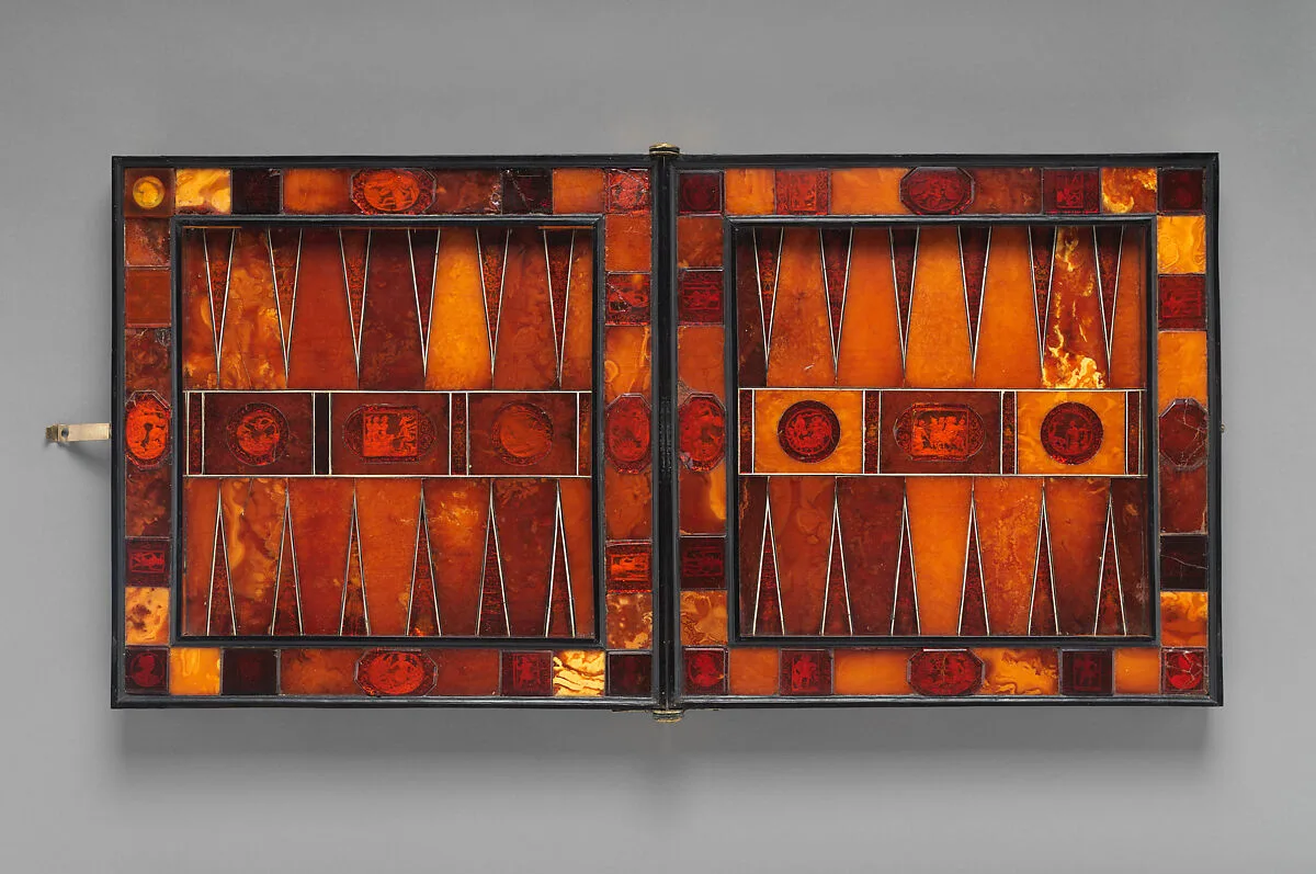 Chess and backgammon game board — Unknown