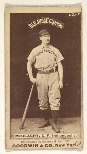 Jack McGeachey, Center Field, Indianapolis, from the Old Judge series (N172) for Old Judge Cigarettes
