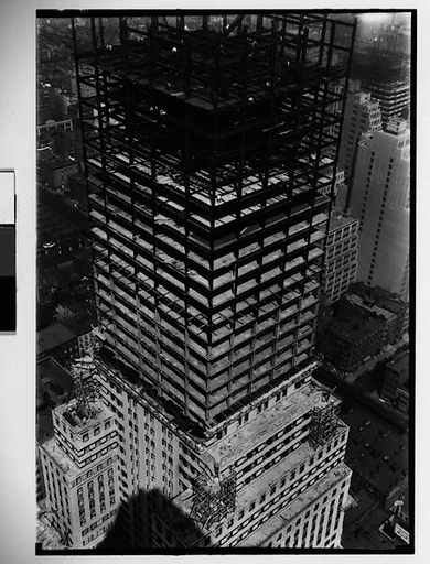 [Chrysler Building Construction Site, From Roof of Chanin Building, New York City]