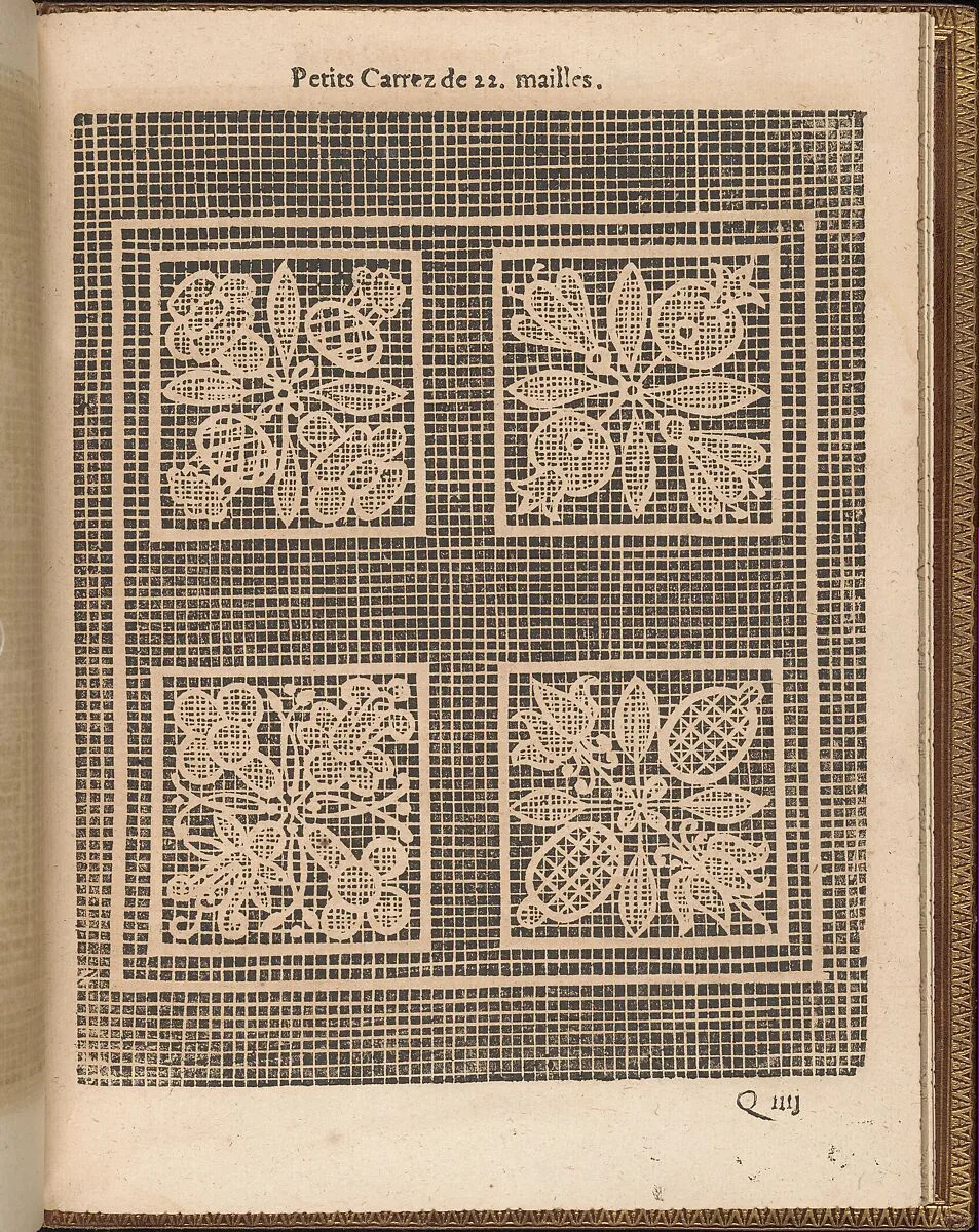 La Pratique de l'Aiguille, page 63 (recto) — Matthias Mignerak|Pierre Firens|Marie de Medici|Jean Le Clerc