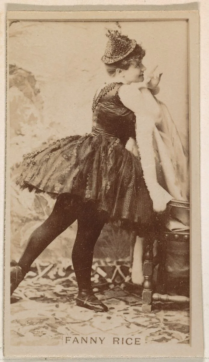 Fanny Rice, from the Actresses series (N245) issued by Kinney Brothers to promote Sweet Caporal Cigarettes — Kinney Brothers Tobacco Company