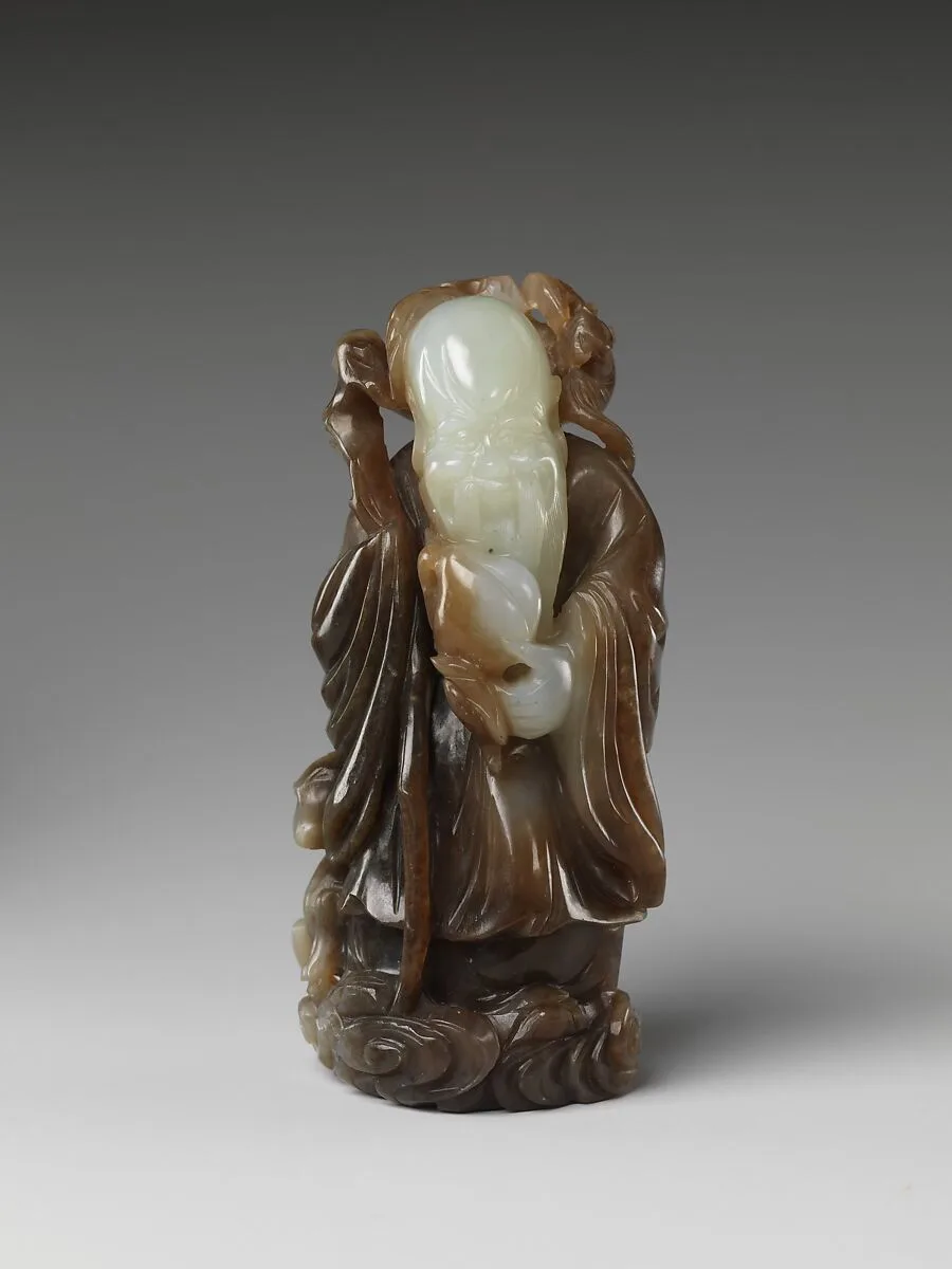清晚期 瑪瑙壽星|God of longevity — Unknown