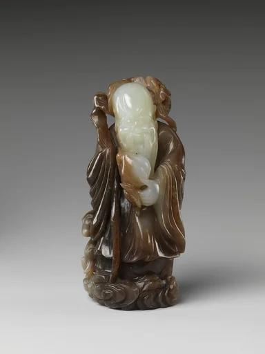 清晚期 瑪瑙壽星|God of longevity