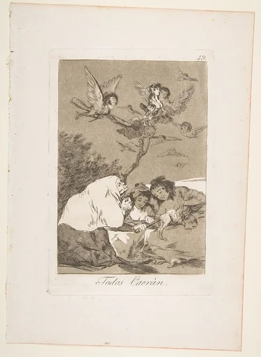 Plate 19 from "Los Caprichos": All will fall (Todos Caerán)