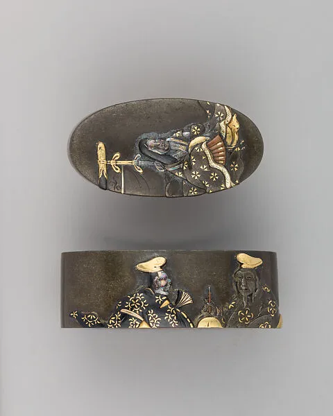 Sword-Hilt Collar and Pommel (Fuchigashira) — Unknown