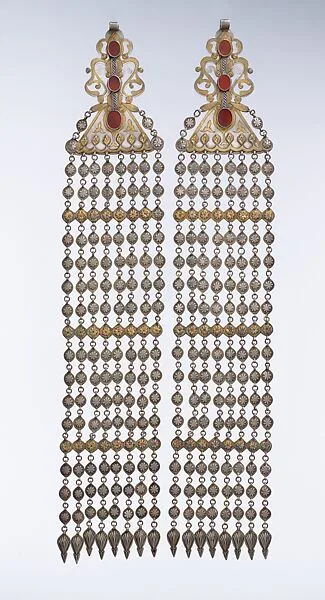Long Temple Pendant, One of a Pair — Unknown