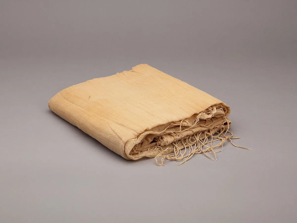 Sheet, linen mark, medium spin, close weave — Unknown