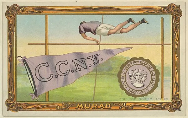 College of the City of New York, version one, part of the College Series cabinet cards (T6) — Murad Cigarettes