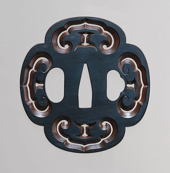 Sword Guard (<i>Tsuba</i>) with Letter by Maker — 黒川兼四郎茂直作 Kurokawa Kenshirō Shigenao