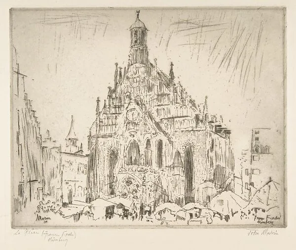 Market Place. Frauen Kirche, Nuremberg — John Marin