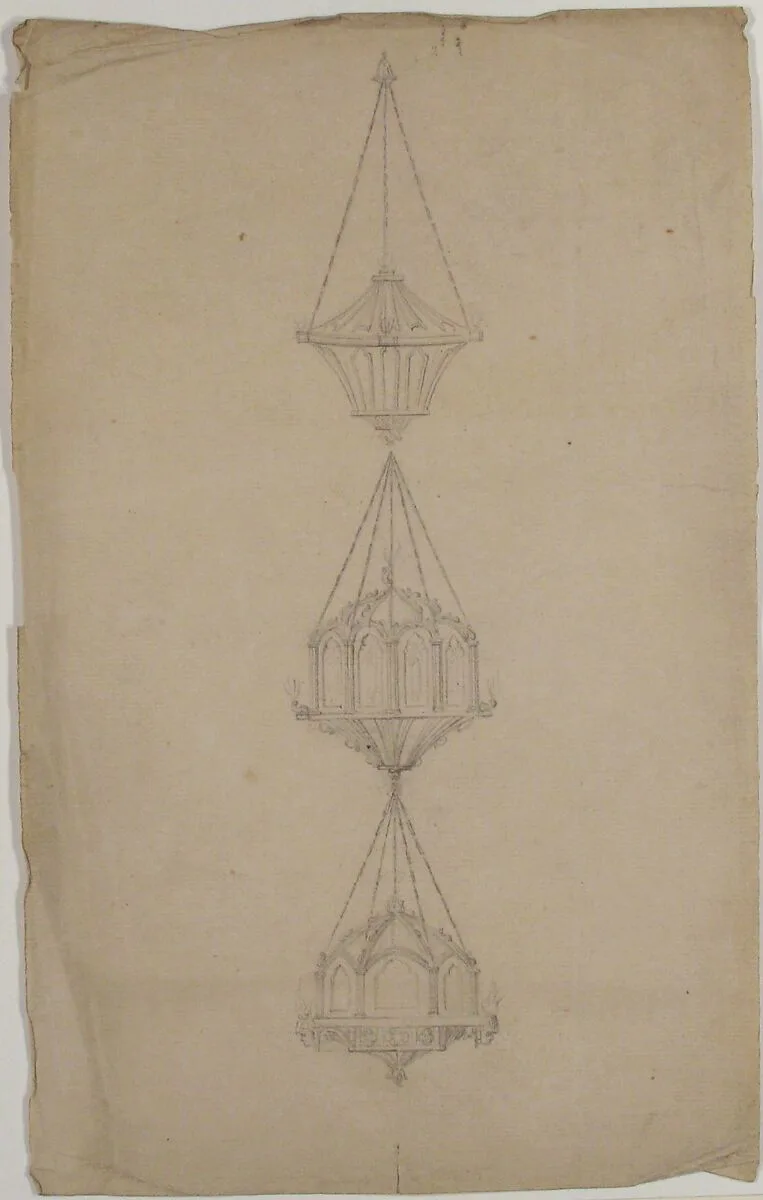 Designs for Hanging Lanterns — Anonymous, French, 19th century