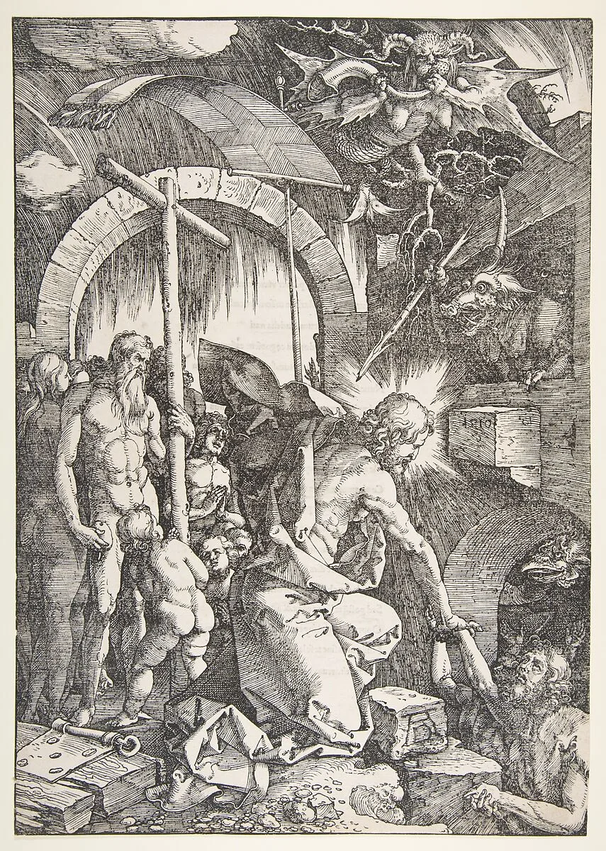 Christ in Limbo, from "The Large Passion", edition 1511 — Albrecht Dürer