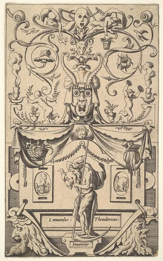 Panel with figure of Saturn, plate 1