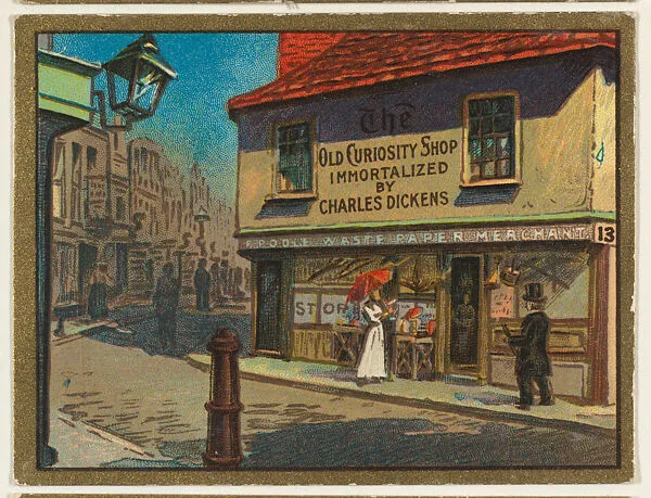 The Old Curiosity Shop, Immortalized by Charles Dickens, from the "Historic Homes" series (T69), issued with Helmar Cigarettes by S. Anargyros Tobacco Company — Charles Dickens|S. Anargyros Tobacco Company