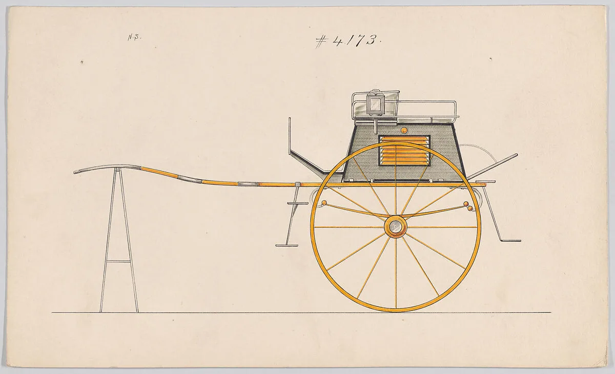 Design for Dog Cart or 2 Wheeler, no. 4173 — Brewster & Co.|Herman Stahmer