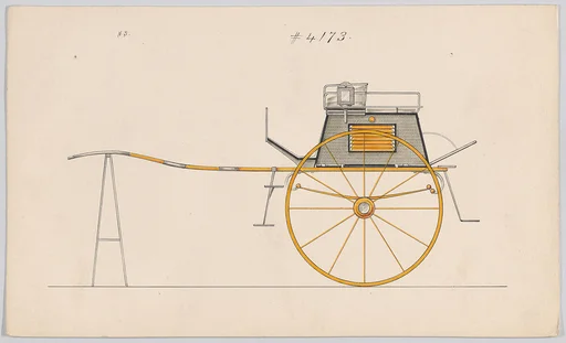 Design for Dog Cart or 2 Wheeler, no. 4173