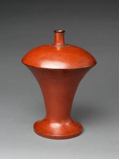 根来塗 瓶子 二口一対|Sake vessel (Heishi)