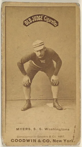 James Albert "Al" Myers, Shortstop, Washington Nationals, from the Old Judge series (N172) for Old Judge Cigarettes