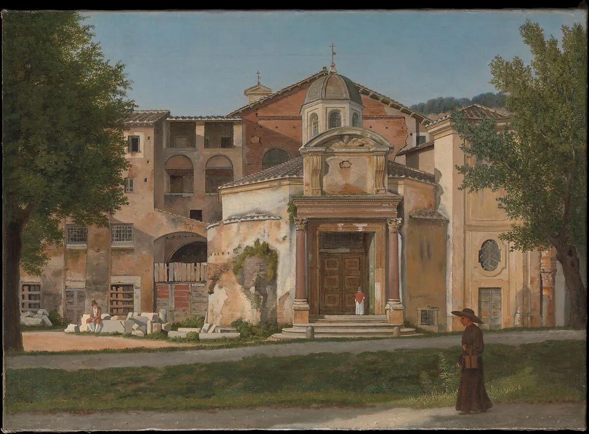 A Section of the Via Sacra, Rome (The Church of Saints Cosmas and Damian) — Christoffer Wilhelm Eckersberg