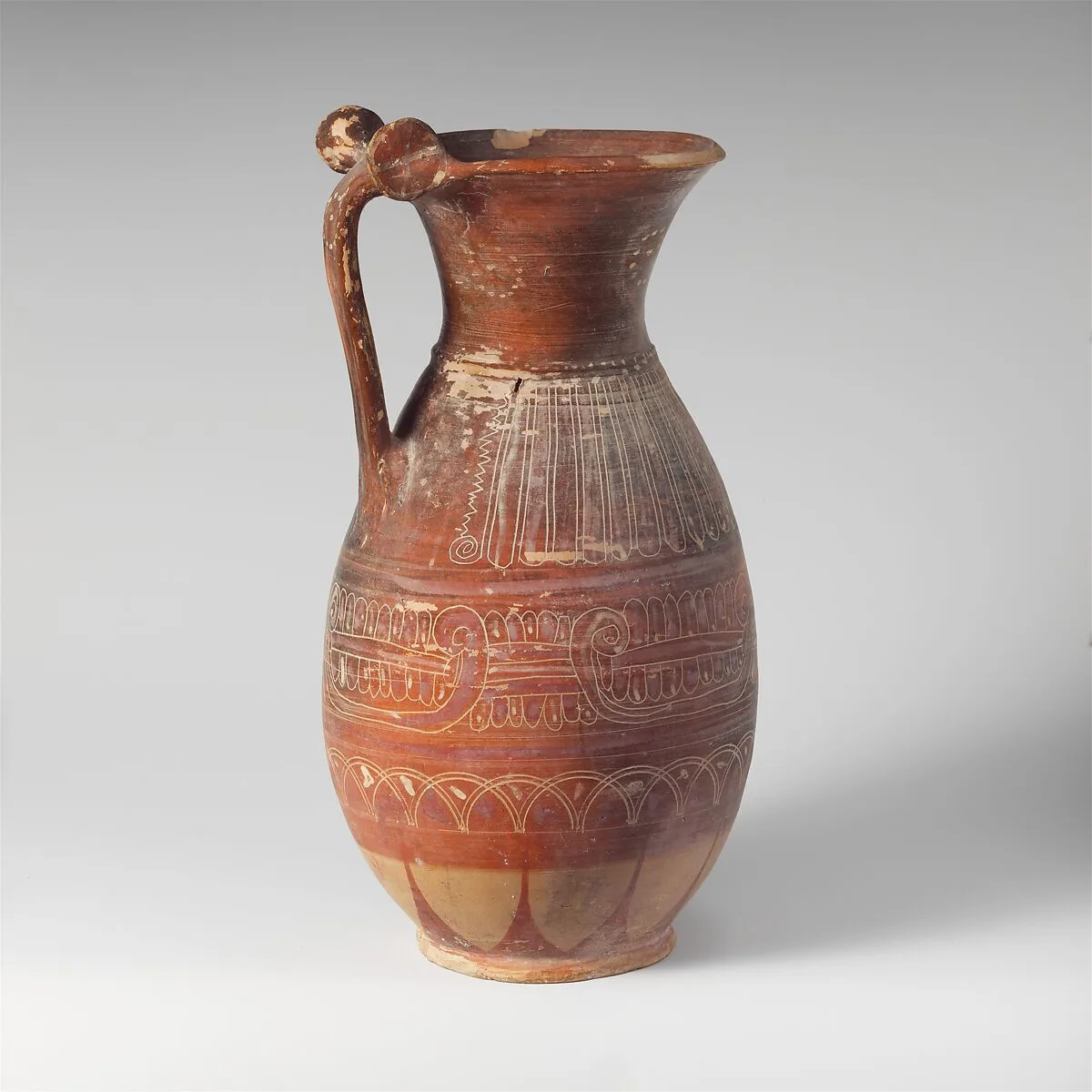 Terracotta olpe (jug) — Unknown