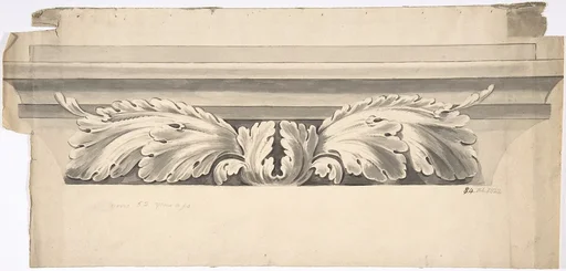 Design for an Entablature Carved with Acanthus