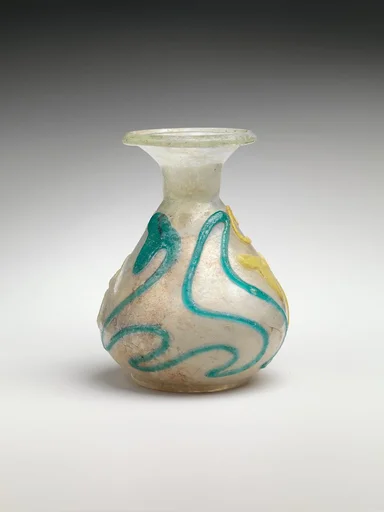 Glass snake-thread dropper flask
