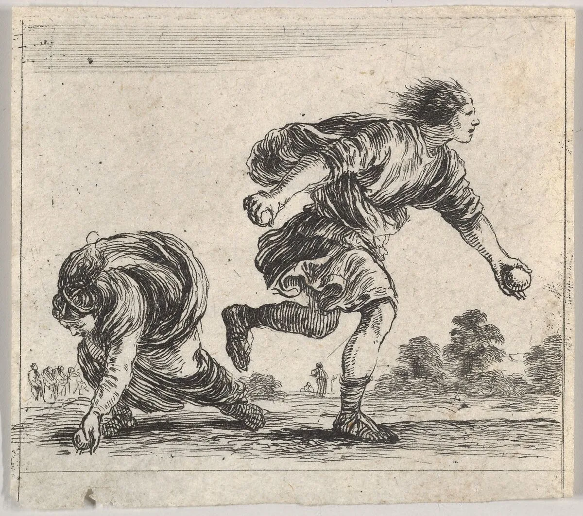 Atalanta and Hippomenes, from 'Game of Mythology' (Jeu de la Mythologie) — Stefano della Bella