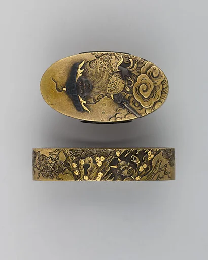 Sword-Hilt Collar and Pommel (Fuchigashira)
