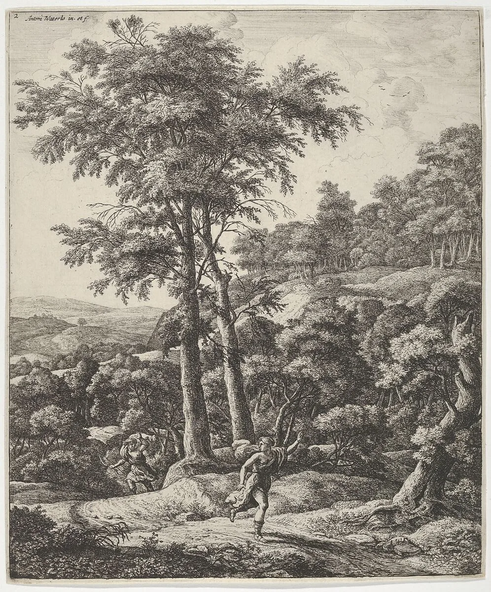 Landscape with Apollo and Daphne, from the Series of Six Mythological Scenes — Anthonie Waterloo
