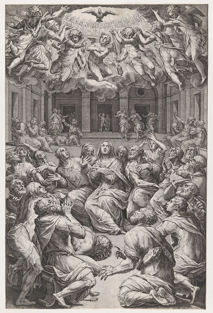 The Pentecost — Cornelis Cort|Giorgio Vasari|Antonio Lafreri