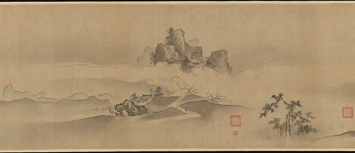 狩野常信筆 潇湘八景図巻|Eight Views of the Xiao and Xiang Rivers — Kano Tsunenobu