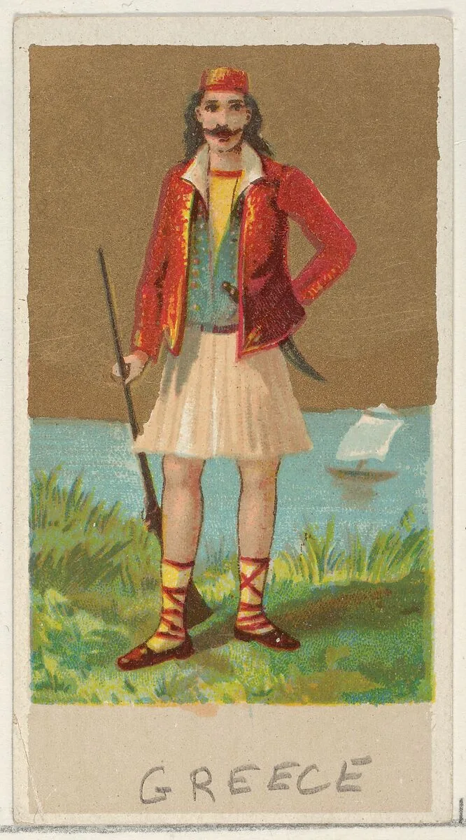 Greece, from the Natives in Costume series (N16), Teofani Issue, for Allen & Ginter Cigarettes Brands — Allen & Ginter|Teofani & Company