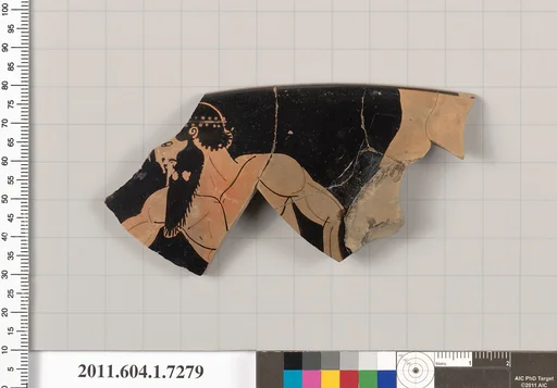 Terracotta rim fragment of a kylix (drinking cup)