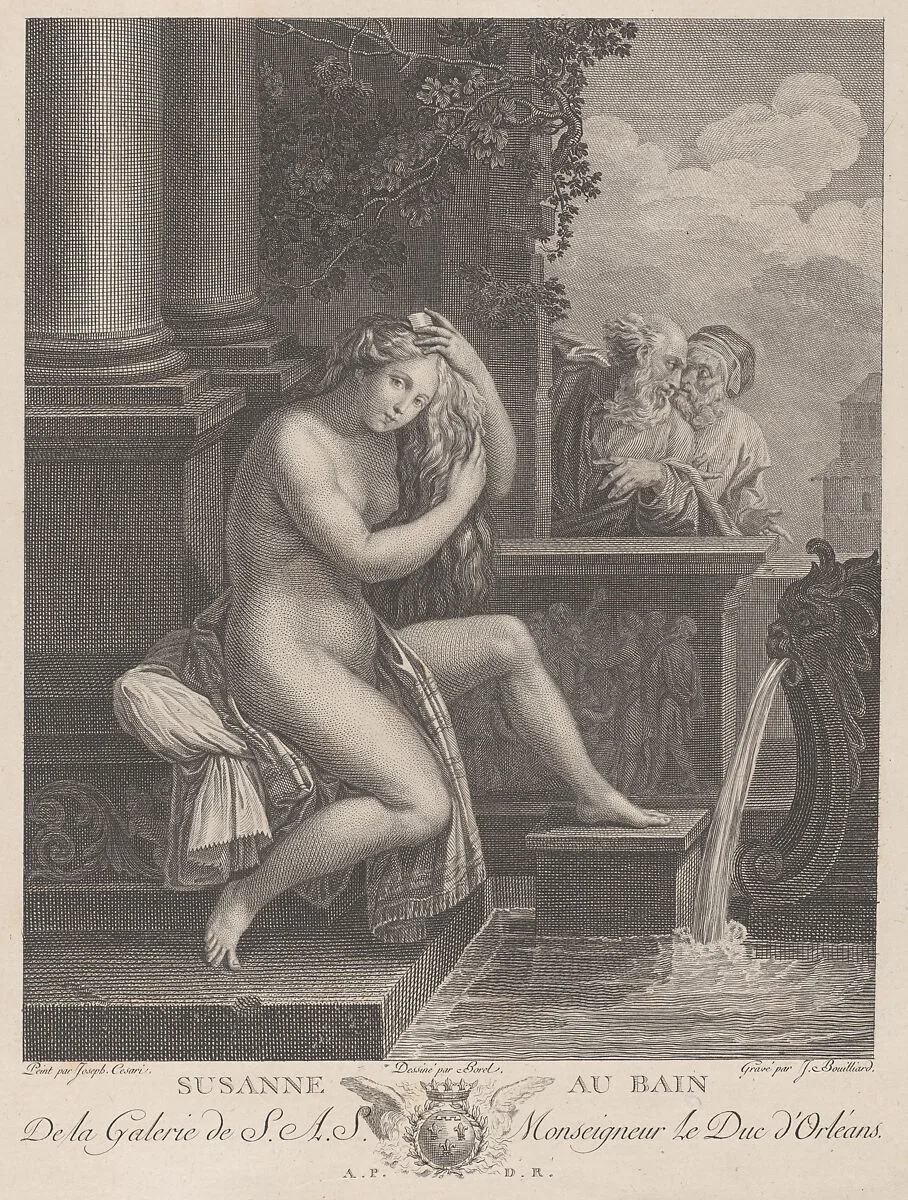 Susanna at the bath — Cavaliere d'Arpino (Giuseppe Cesari)|Antoine Borel|Jacques Bouillard