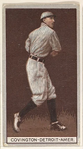 Covington, Detroit, American League, from the Brown Background series (T207) for the American Tobacco Company
