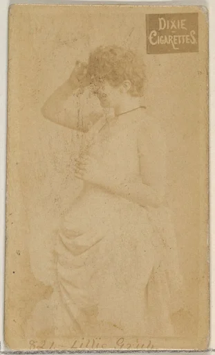Card 821, Lillie Grub, from the Actors and Actresses series (N45, Type 7) for Dixie Cigarettes
