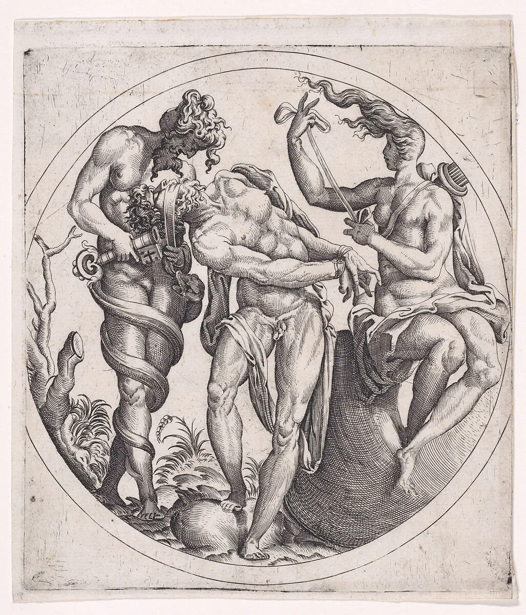 Three Figures Including a Hermaphrodite — René Boyvin