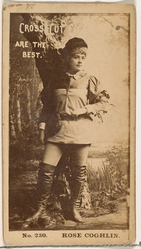 Card Number 230, Rose Coghlin, from the Actors and Actresses series (N145-2) issued by Duke Sons & Co. to promote Cross Cut Cigarettes — W. Duke, Sons & Co.