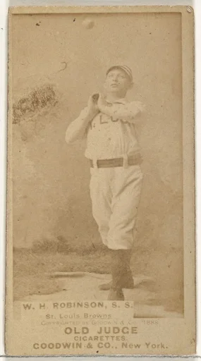 William H. "Yank" Robinson, Shortstop, St. Louis Browns, from the Old Judge series (N172) for Old Judge Cigarettes