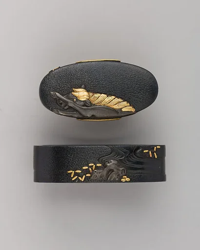Sword-Hilt Collar and Pommel (Fuchigashira)